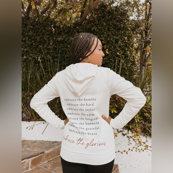 Embrace the Glorious Mantra Yoga Bitch Hoodie NWT - Picture 4 of 6